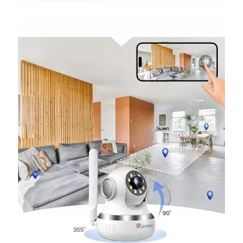IP kamera CTRONICS 4G LTE Vnitřní Kamera 360° PTZ s Detekcí Pohybu a SIM Kartou