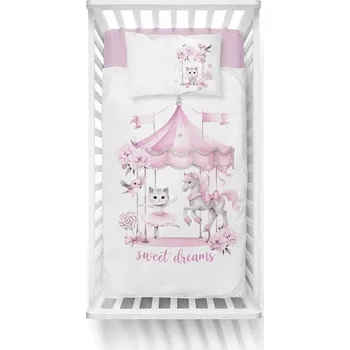 Povlečení Povlečení pro kojence 90x120 Kočička baletka Růžová BAVLNA