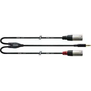 Audio kabel Cordial CFY 3 WMM-LONG audio kabel 3 m, 3.5mm na 2 x XLR (3-pin) Černý, Stříbrný