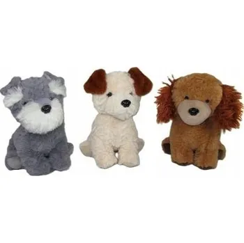 plyšák Pes pejsek sedící šedý plyšák 22 cm hračka plyšový mazlíček přítulníček