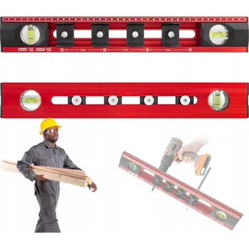 Vodováha HLINÍKOVÁ VODOVÁHA SE 4 NASTAVITELNÝMI POSUVNÍKY PRO MONTÁŽ OBRAZŮ