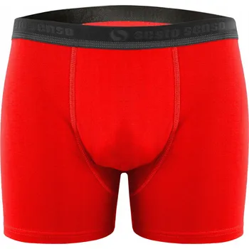 Boxerky Pánské boxerky BM02 klasické bavlněné Červené M