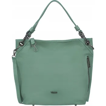Kabelka Vezze shopper kabelka z pravé lícové kůže zelená