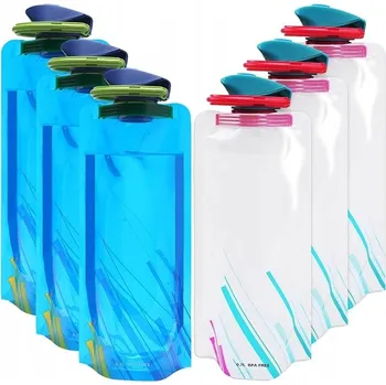Láhev Sada skládacích lahví na vodu Sportovní opakovaně použitelné 700ml 6 Ks