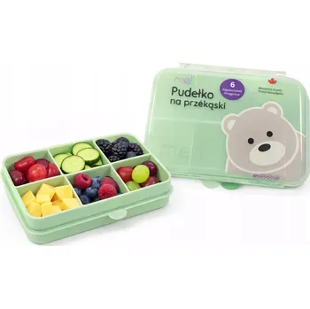 Svačinový box Melii Krabička na svačinu MEDVÍDEK 6 nastavitelných přihrádek, obědový box