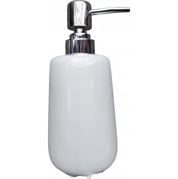 Dávkovač mýdla DÁVKOVAČ NA TEKUTÉ MÝDLO DO KOUPELNY, VOLNĚ STOJÍCÍ, ODOLNÝ, BIAŁY