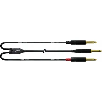 Audio kabel Cordial CFY 6 VPP 6m Audio kabel, 2 x 6,35mm konektor - černý