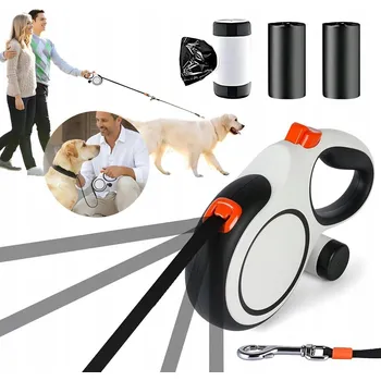 Vodítko pro psa VODÍTKO PRO PSA DLOUHÉ 8 m Vodítko automatyczna 52kg SILNÉ S POJISTKOU