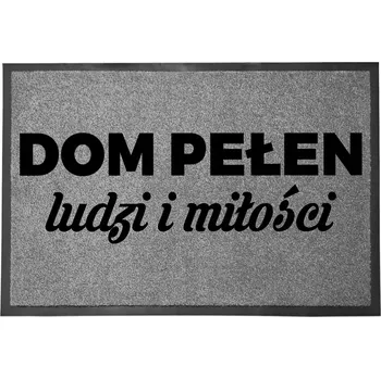 Rohožka VSTUPNÍ ROHOŽKA ŠEDÁ 40X60CM KE DVEŘÍM VTIPNÁ ZÁBAVNÁ DOMOV PLNÝ LIDÍ