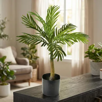 umělá květina Umělá palma v květináči MONDEX VIRIDIS 13×12×57 cm zelená