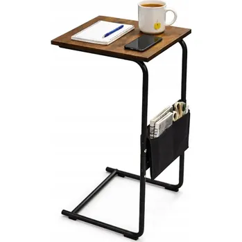 Konferenční stolek Loftový pomocný stolek pod notebook s organizérem 40x30x70 cm