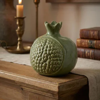 Figura Granát MONDEX SAGGIO 15x15x15 cm zelená