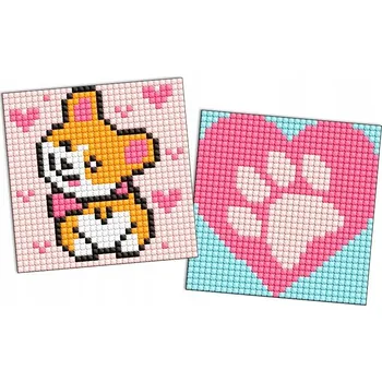 Obraz Diamantová mozaika samolepka pro děti - Corgi 9x9 cm