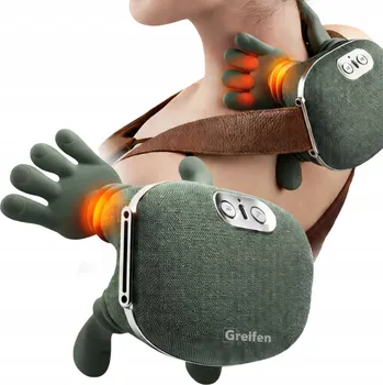 Masážní přístroj Bezdrátový masážní přístroj na krk a ramena Shiatsu s funkcí vyhřívání