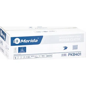 Toaletní papíry Suchý toaletní papír bez vůně Merida 9000 ks