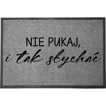 Rohožka ŠEDÁ VSTUPNÍ ROHOŽKA 60X40CM KE DVEŘÍM NA BOTY - NEKLEPAT