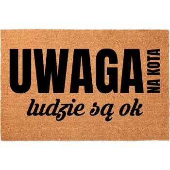 KOKOSOVÁ ROHOŽKA PŘED DVEŘE 60X40 CM - LIDÉ JSOU Fajn (S Vtipným Potiskem)