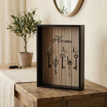 Železářství Otevřená schránka na klíče MONDEX STACY HOME 22×5×28,5 cm černá