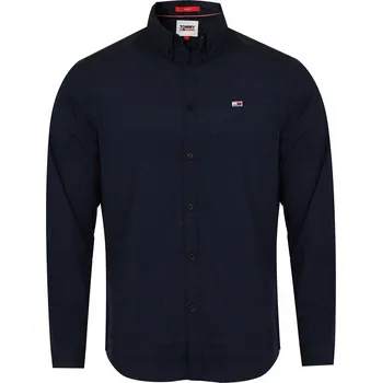Pánská košile Tommy Jeans pánská košile casual s dlouhým rukávem slim střih bavlna velikost M