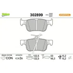 Sada brzdových destiček, kotoučová brzda VALEO 302899