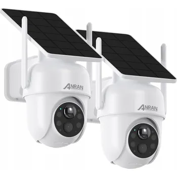 IP kamera ANRAN Venkovní kamera 5MP solární Wi-Fi 360° PTZ noční vidění 2 kusy