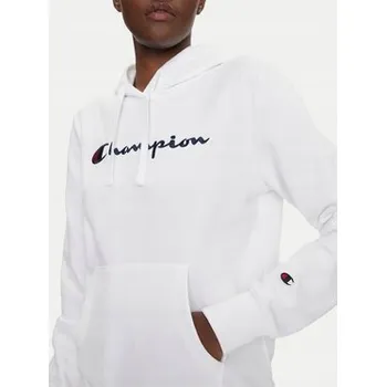 Dámská mikina Mikina Champion Dresová s kapucí s kapucí Bílá Hoodie Bavlna XS