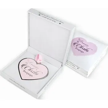 Obraz Dárek ke křtinám křestní srdce, růžový dárek