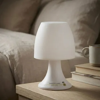 Lampička Stolní LED lampa na baterie MONDEX 19,2 cm bílá