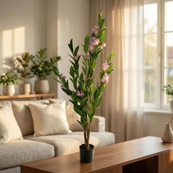 umělá květina Umělá květina v květináči MONDEX VIRIDIS 14×14×118 cm růžová