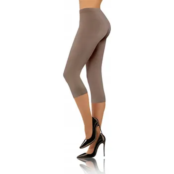 Dámské legíny Sesto Senso Dámské bezešvé legíny 3/4 délky Tortora, univerzální velikost