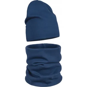 Čepice PŘECHODNÁ SOUPRAVA JARNÍ PODZIMNÍ ČEPICE + NÁKRČNÍK ŽEBROVANÁ BAVLNA 54/60