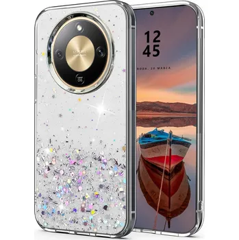 Pouzdro na mobilní telefon POUZDRO ZADNÍ KRYT GLITTER CASE BROKAT PRO HONOR MAGIC 8 LITE 5G 2x SKLO