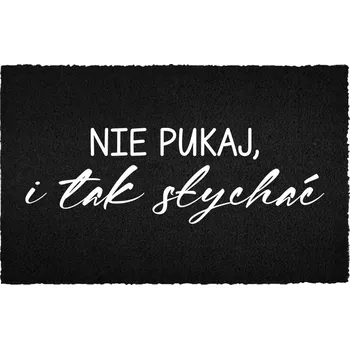 Rohožka KOKOSOVÁ ROHOŽKA ČERNÁ VSTUPNÍ 60X40 CM KE DVEŘÍM - NEKLEPAT