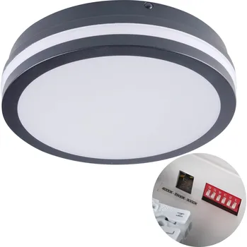 Stropní Svítidlo IP65 s proměnným výkonem a barvou 12/18W WW/NW senzor Kanlux Beno 38790