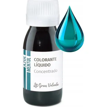 Potravinářské barvivo Gran Velada - Koncentrovaná tekutá barva mentolově modrá, 100 ml