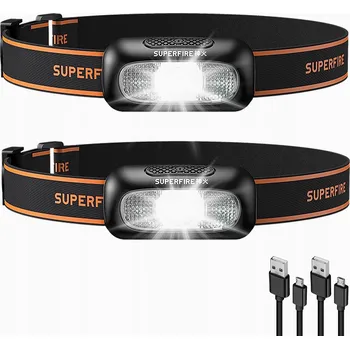 Čelovka SUPERFIRE Čelovka LED USB 5 Režimů Vodotěsná Pro Dospělé a