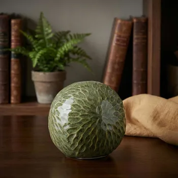 Dekorativní koule MONDEX SAGGIO PATTERN 8,5 cm zelená