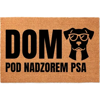 KOKOSOVÁ ROHOŽKA PŘED DVEŘE 60X40CM - POZOR PES