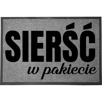 Rohožka ŠEDÁ ROHOŽKA PŘED DVEŘE 60X40CM - VLASOVÁ, V BALENÍ