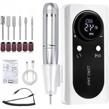 Bruska na nehty LCD 45000 ot/min pro odstranění kůžičky a úpravu nehtů, přenosná