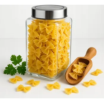 Dóza na potraviny Nádoba, skleněná zavařovací sklenice s víčkem na koření, mouku, cukr, 1 litr Rubi