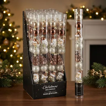 Vánoce Sada vánočních skleněných ozdob MONDEX HOME & STYLING 30 mm mix 9 ks