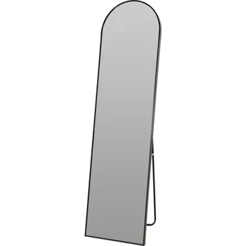 Zrcadlo VELKÉ STOJÍCÍ ZRCADLO S PODPĚROU V ČERNÉM RÁMU 150 CM DO ZRCADLO