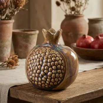 Figura granát MONDEX SAGGIO 15 × 15 × 15 cm béžová