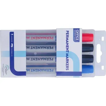 Vícebarevný permanentní popisovač popisovač fix fixy V POUZDRU - 4 kusy