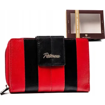 Peněženka Peterson peněženka z pravé kůže červená - dámská