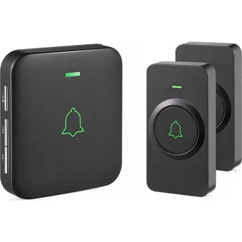 Domovní zvonek AVANTEK Bezdrátový Zvonek na Dveře 300M IP55 Vodotěsný 52 Melodií LED
