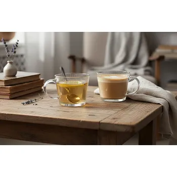 Sklenice Set 2 ks skleněné šálky | GLASSIC | pruhované sklo 2 ks | 0,42 l | 718182 Cena za 2 kusy v balení