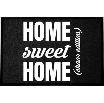 ČERNÁ ROHOŽKA PŘED DVEŘE 60X40 CM - HOME SWEET HOME