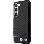 BMW M PU Carbon Blue Line Zadní Kryt pro Samsung Galaxy S23+ černá (3666339114589)